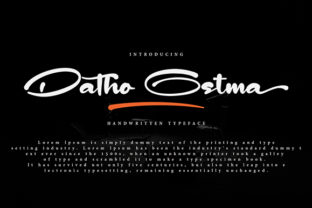 Datho Ostma: A Handwritten Font for Gentle Editorial Storytelling