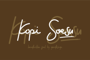 Kopi Soesu Font: A Handwritten Typeface for Small Business Branding